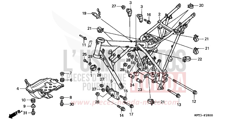 RAHMENKOERPER von City Fly CORSA GREEN (G163E) von 1998